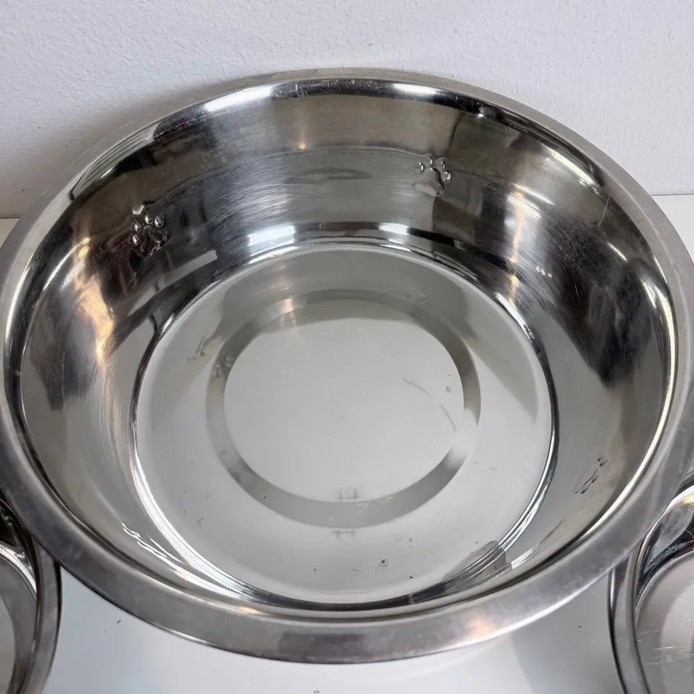 3 Stainless Steel Dog Bowls Set XXL 14” & 2 -8”